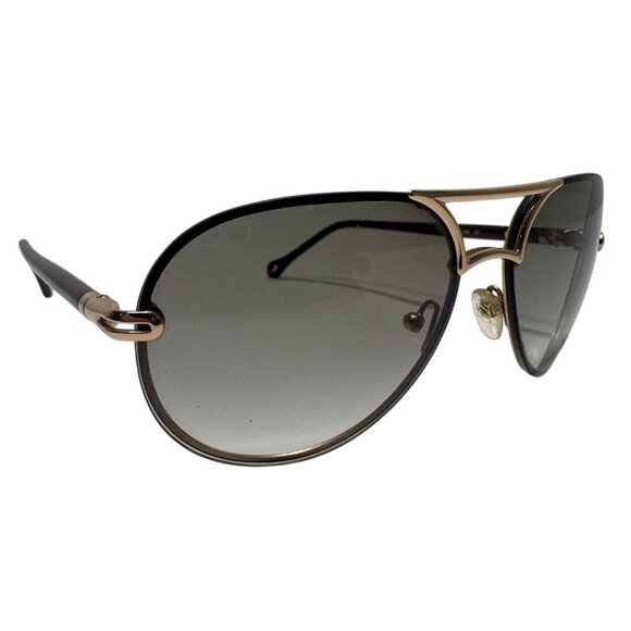 Ermenegildo Zegna Aviator Sunglasses SZ 3207 in Brown/Gold main image 4